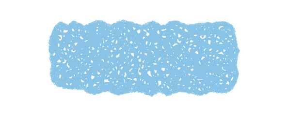 Blue scribble crayon rectangle with fluid abstract quote frame style. Squiggle border and patch create unique banner background for graphic and creative quote concepts.