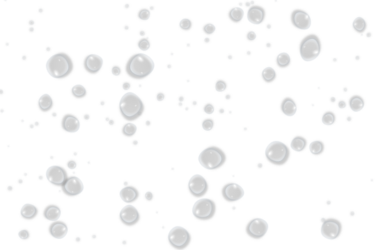 Illustration of Clear Water Droplets with Transparent Background for Product Mockups and Graphic Elements, Perfect for Clean Designs