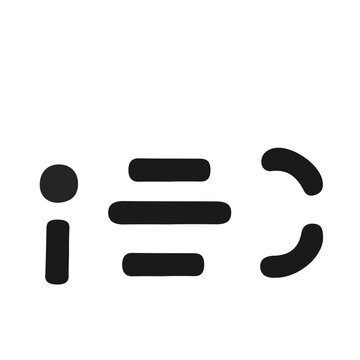 Text alignment symbol icon, suitable for typography, formatting, or illustrating left, center, right, and justified text layouts.