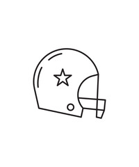 helmat icon, vector best line icon.
