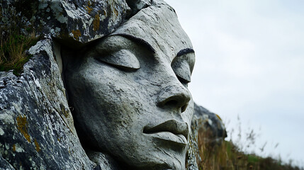 Obraz premium A female giant in stone
