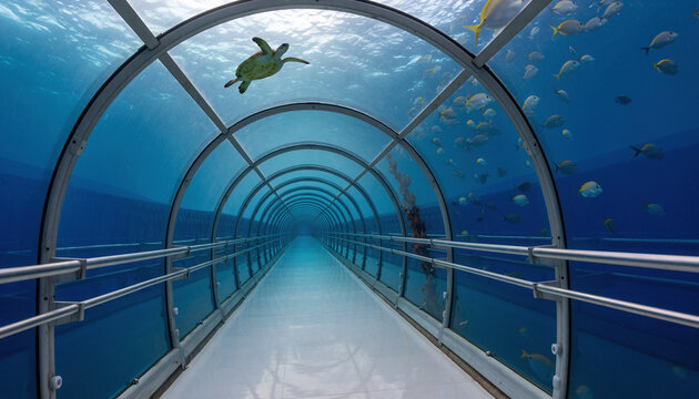 Aquarium Fsh with Sea Turtle