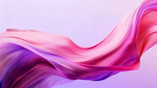 Loop Abstract flowing pink and purple silk fabric background 
