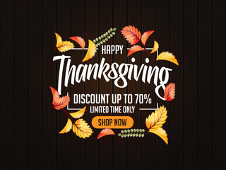 Thanksgiving Day Vector Template with Festive Gifts and Holiday Post Illustration | Happy Thanksgiving Celebration Art for Greetings, Seasonal Wishes, Creative Designs, Autumn Elements, and Gratitude 