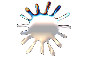 metallic liquid splatter