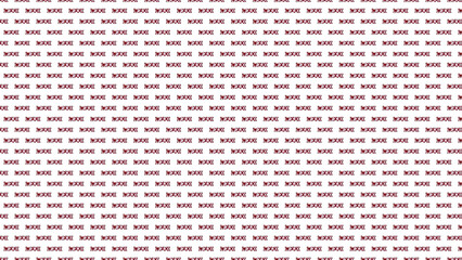 Repeating pattern of small clustered shapes in red on a white background creating a dense texture