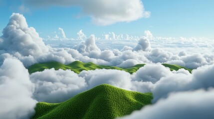 Fluffy clouds above farmland, expressing natural production and agricultural revenue.
