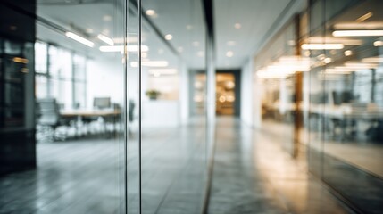 glass door modern business office blur shot. High quality