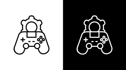 Gamepad White Icon Set Vector  © Sien