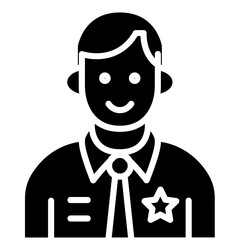 Social Worker Male icon vector image. Can be used for Psychology.