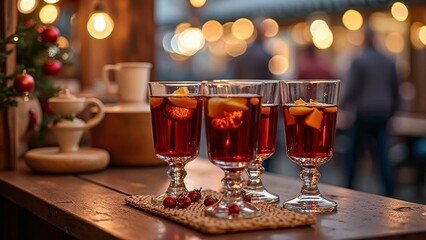 Glühwein auf dem Weihnachtsmarkt