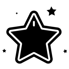 Glowing Star icon vector image. Can be used for Carnival.