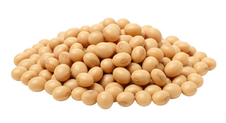 Soybeans Pile Isolated On Black Background