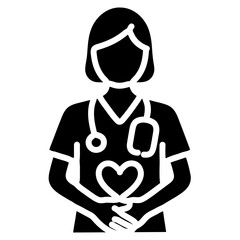Dialysis Nurse icon vector image. Can be used for Nursing.