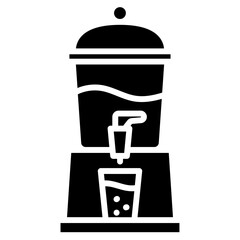 Beverage Dispenser icon vector image. Can be used for Bar.