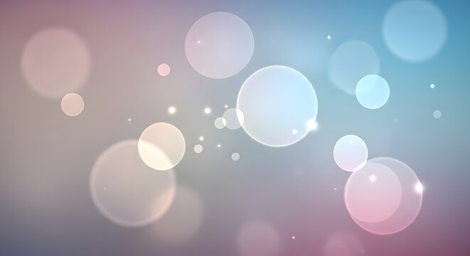 Soft bokeh lights with a dreamy pastel gradient background - Powered by Adobe