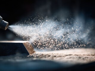 Blue color Laser CNC with metalwork, metal, light, laser, blue, spark, cut