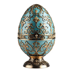 Jeweled egg: This beautifully crafted egg is intricately detailed and exquisitely designed, showcasing the opulence of precious materials and ornate patterns.