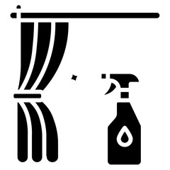 Curtain Cleaning icon vector image. Can be used for Laundry.