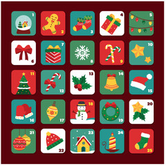Christmas Icon Set Vector Art Illustration for Festive Holiday Decorations, Gifts, Winter Elements, and Seasonal Graphic Designs