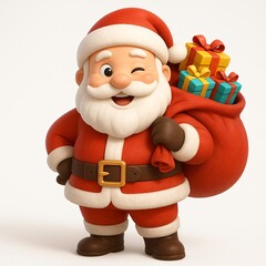 Santa claus with sack of gifts