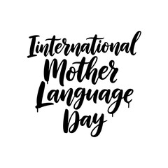 International mother language day calligraphy