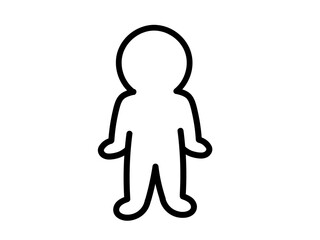 健康的な体型の人物シルエット