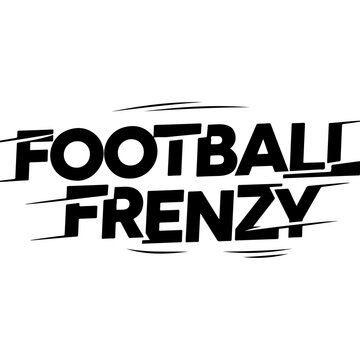 Football frenzy logo isolated on transparent background