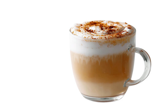 Traditional chai latte isolated on transparent background
