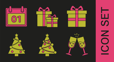 Download christmas icon set vector graphic design illustration