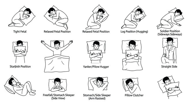 Guide to different sleep positions and their health benefits