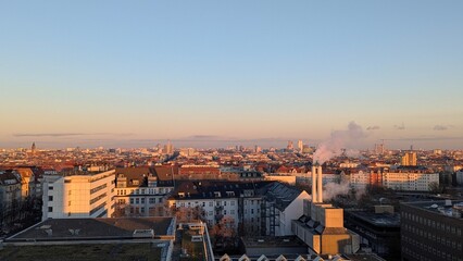 Abendhimmel über Berlin im Winter