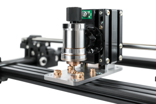 Miniature CNC kit for projects isolated on transparent background