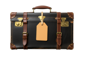 An Elegant Vintage Leather Suitcase, a timeless piece, stands as a symbol of travel. This exquisite bag, with its rich texture and classic design, evokes a sense of adventure and nostalgia.