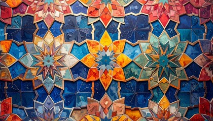 Colorful arabesque pattern