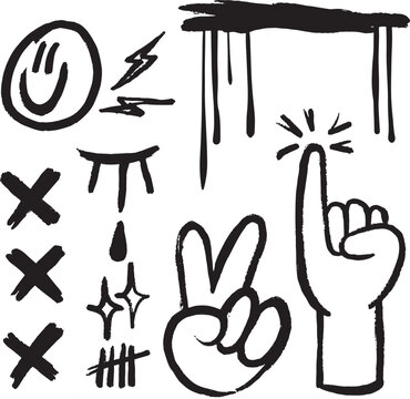 Hand Drawn Street Doodle Icon Set 2