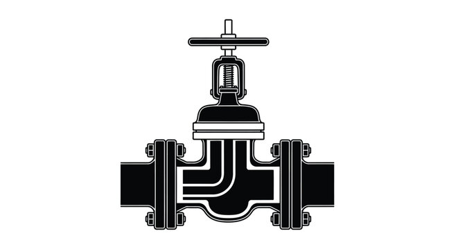 Gate valve illustration industrial plumbing system component