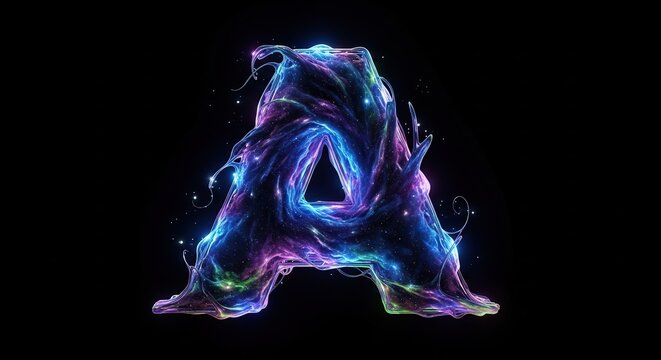 Letter A with plain background