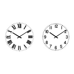 Analog Wall Clocks with Roman and Arabic Numerals