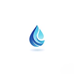blue water drop logo icon design