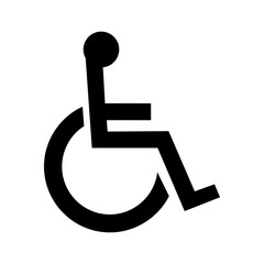 International Symbol of Access Icon: Wheelchair Handicap Solid Vector Graphic
