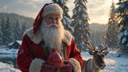 Christmas. Time spent with family. The charming, mysterious atmosphere of celebration and gift-giving.