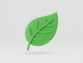 Obraz premium Green Leaf Icon Isolated on White Background