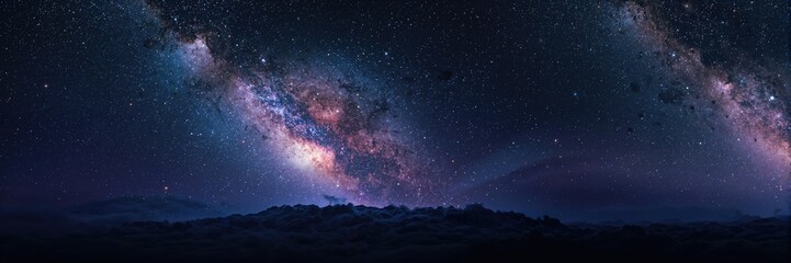 Milky Way galaxy with stars and background, serving as an astronomical backdrop for space-themed design projects