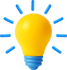 3d light idea icon