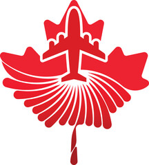 Canadian plane logo swirl