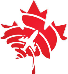 Canadian plane logo  modern stylish