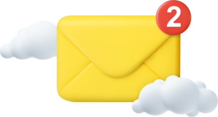 3d closed mail envelope icon