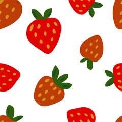 Flat style vector vegetable seamless set for kids, cafes and branding.