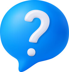 3d Message box with question mark